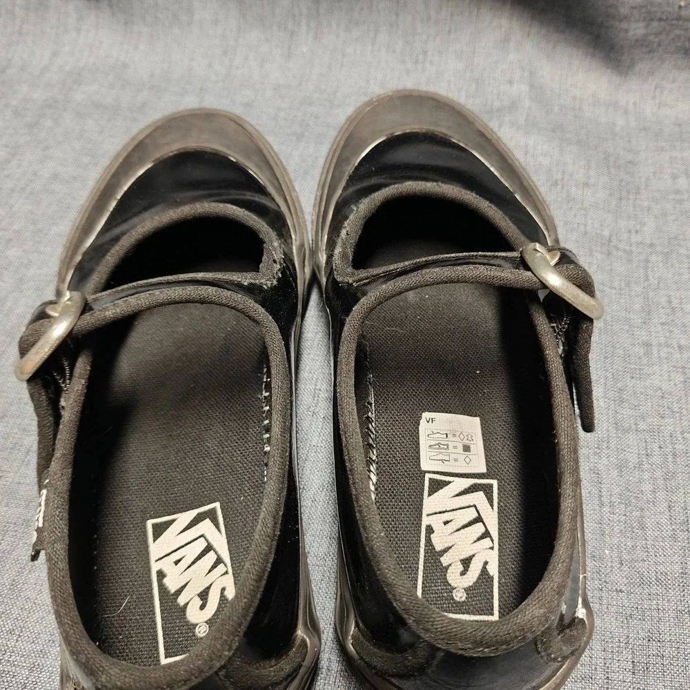 Vans Kids Shine‎ Black Mary Jane Shoes Kids Size 1.5